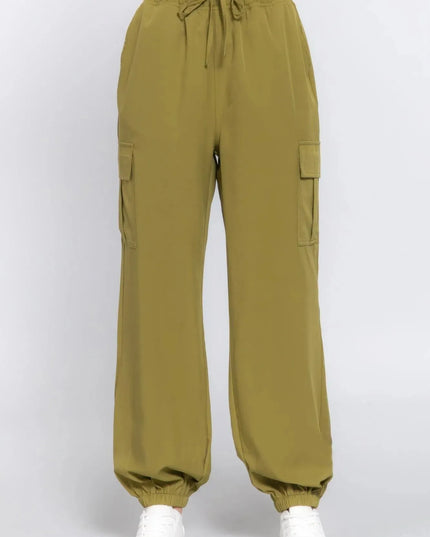 Light Weight Stretch Woven Cargo Jogger Pants - ShopEasier