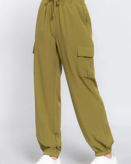 Light Weight Stretch Woven Cargo Jogger Pants - ShopEasier