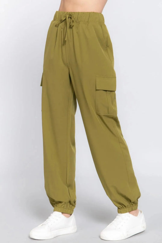 Light Weight Stretch Woven Cargo Jogger Pants - ShopEasier