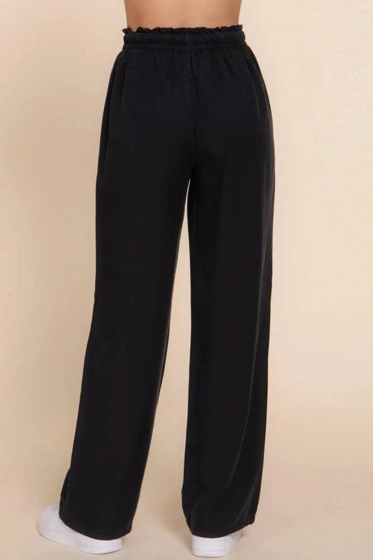 Elastic Waist Tencel Long Pants - ShopEasier