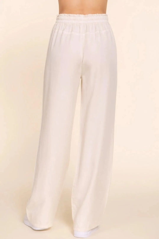 Elastic Waist Tencel Long Pants - ShopEasier