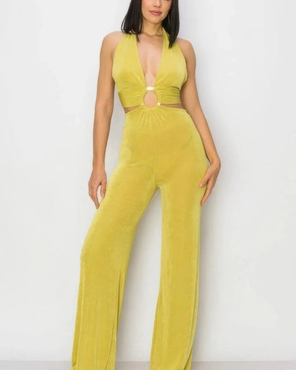 Olid Slinky Wide Legs Jumpsuit - ShopEasier