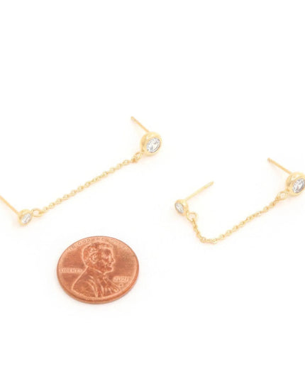 14k Gold Dipped Chain Earring - ShopEasier