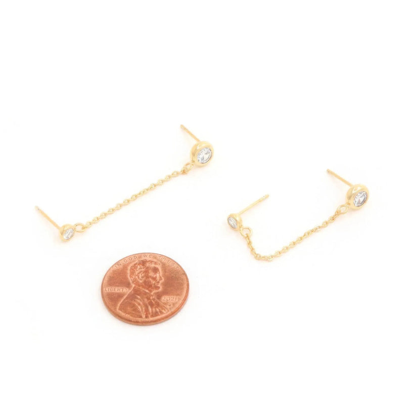 14k Gold Dipped Chain Earring - ShopEasier