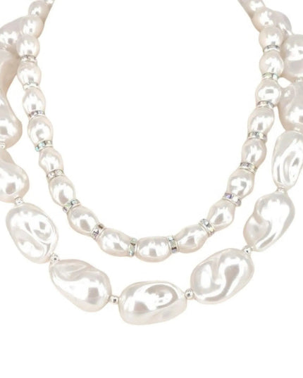 2 layered pearl necklace - ShopEasier