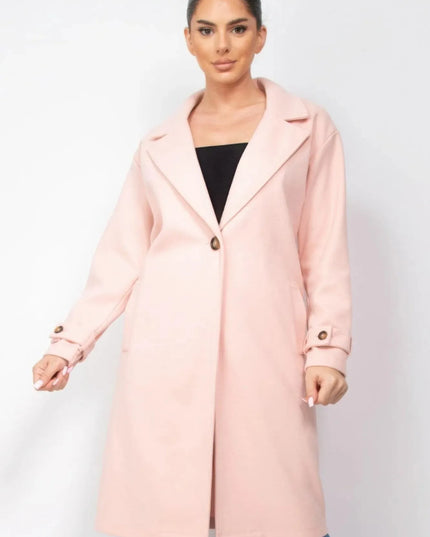 Collar pocketed coat - ShopEasier