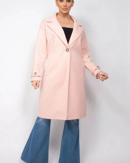 Collar pocketed coat - ShopEasier