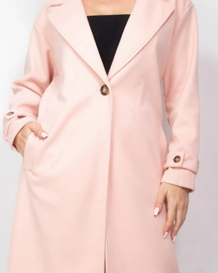 Collar pocketed coat - ShopEasier