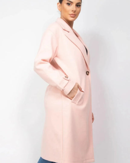 Collar pocketed coat - ShopEasier