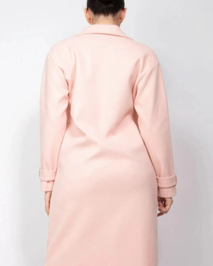 Collar pocketed coat - ShopEasier