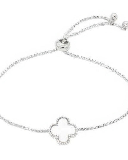 Metal Clover Charm Adjustable Bracelet - ShopEasier