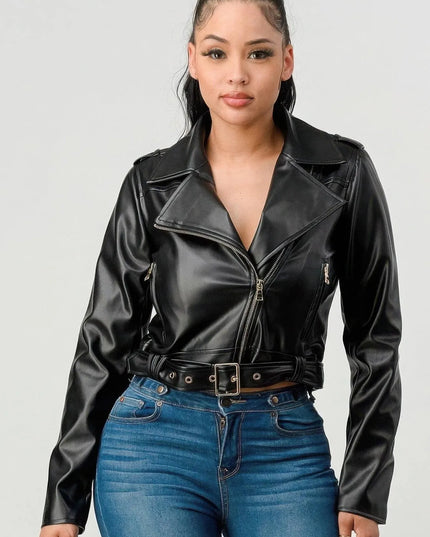 Pu Leather Jacket - ShopEasier