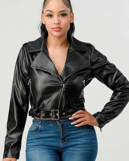 Pu Leather Jacket - ShopEasier