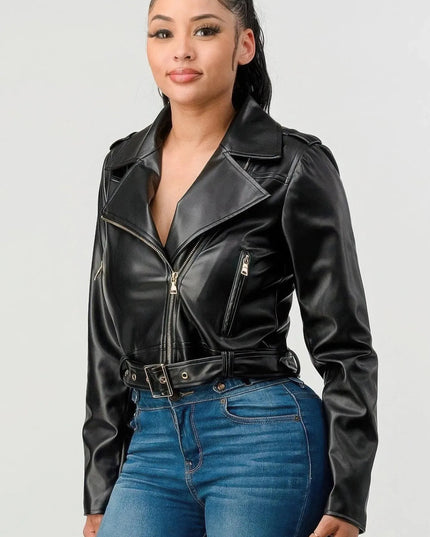 Pu Leather Jacket - ShopEasier