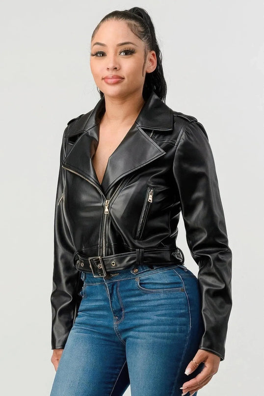 Pu Leather Jacket - ShopEasier