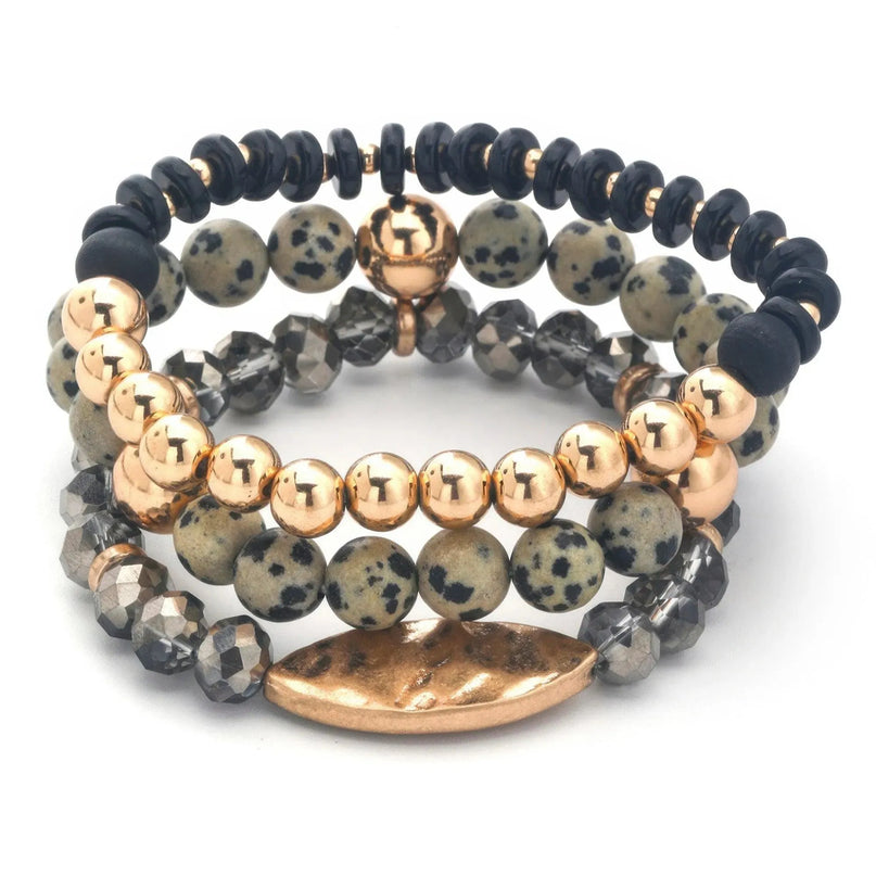 Multi Mix Bead Stretch Bracelet Set - ShopEasier