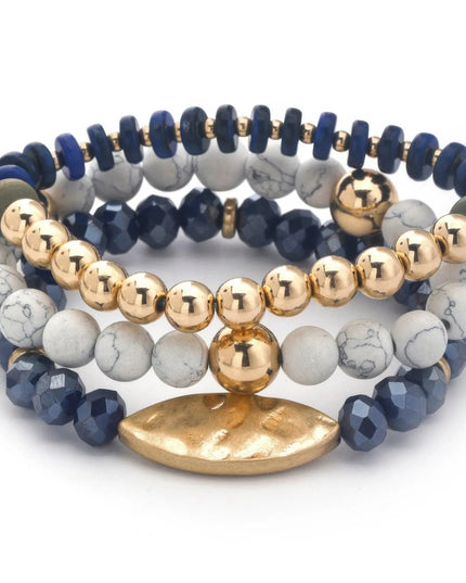 Multi Mix Bead Stretch Bracelet Set - ShopEasier