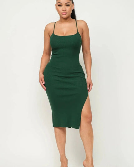 Side Slit Cami Dress - ShopEasier