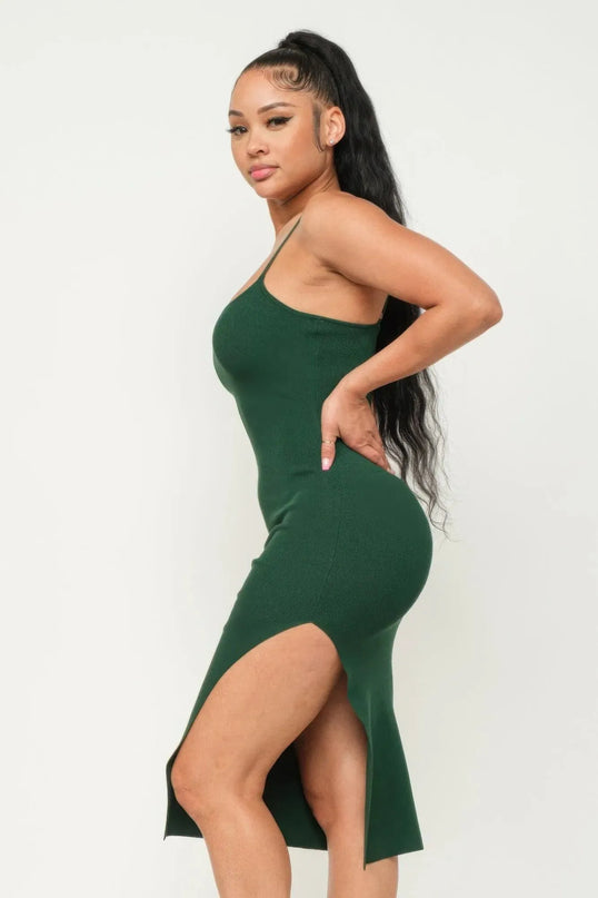 Side Slit Cami Dress - ShopEasier