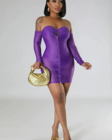 Sweetheart Neckline Stretch Dress