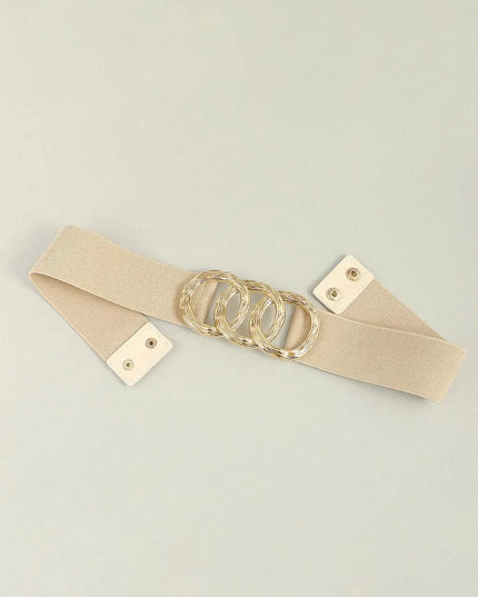 Zinc Alloy Buckle Elastic Wide Belt - ShopEasier