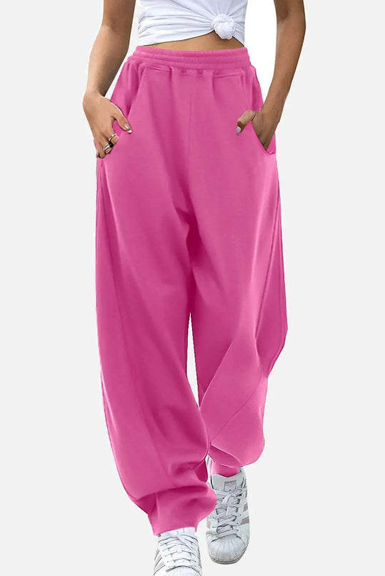 Comfy Pocketed Elastic Waist Lounge Pants