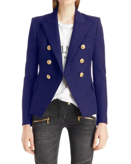 Lapel Collar Long Sleeve Blazer