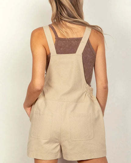 VERY J Adjustable Suspender Overalls with Pockets - ShopEasier