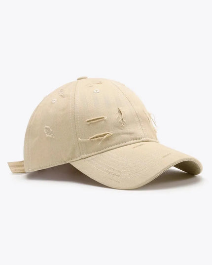 Distressed Adjustable Baseball Cap - ShopEasier