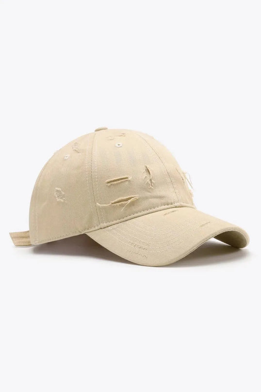 Distressed Adjustable Baseball Cap - ShopEasier