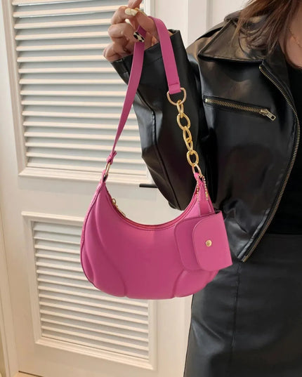 PU Leather Shoulder Bag with EarPods Bag