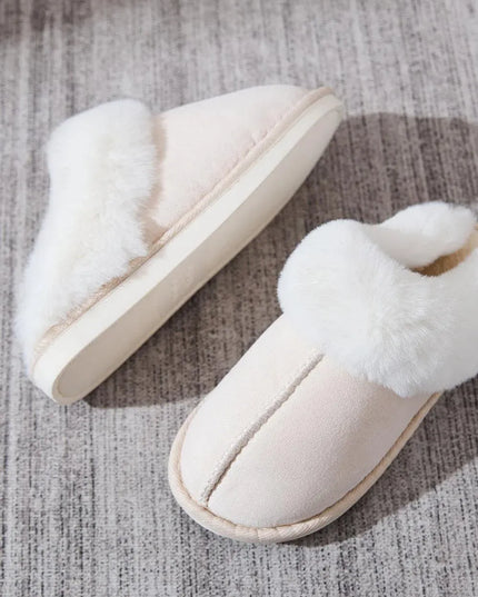 Cozy Faux Fur Round-Toe Slippers