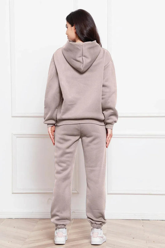 Casual Drop Shoulder Hoodie and Jogger Set