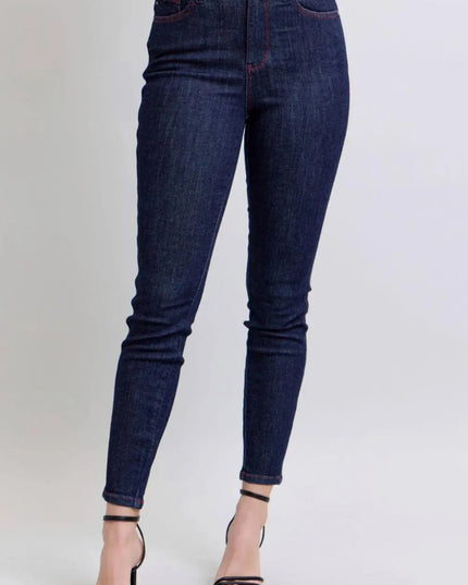 Judy Blue Full Size Heart Shaped Back Pockets Skinny Jeans - ShopEasier