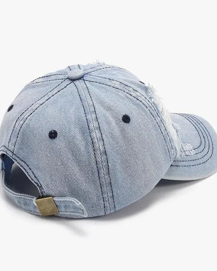 Distressed Cotton Baseball Cap - ShopEasier