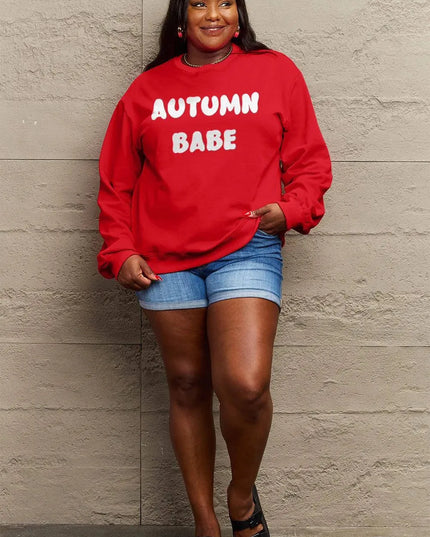 Simply Love Full Size AUTUMN BABE Graphic Sweatshirt - ShopEasier