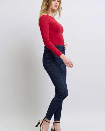 Judy Blue Full Size Heart Shaped Back Pockets Skinny Jeans - ShopEasier