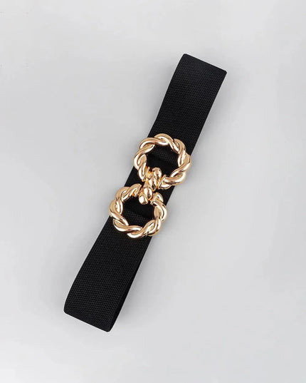 Elastic Belt with Zinc Alloy Buckle