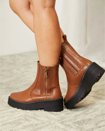 Botas de plataforma con cremallera lateral Forever Link