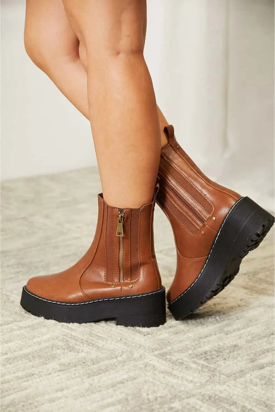 Botas de plataforma con cremallera lateral Forever Link