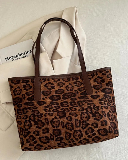 Bolsa de poliéster con estampado de leopardo