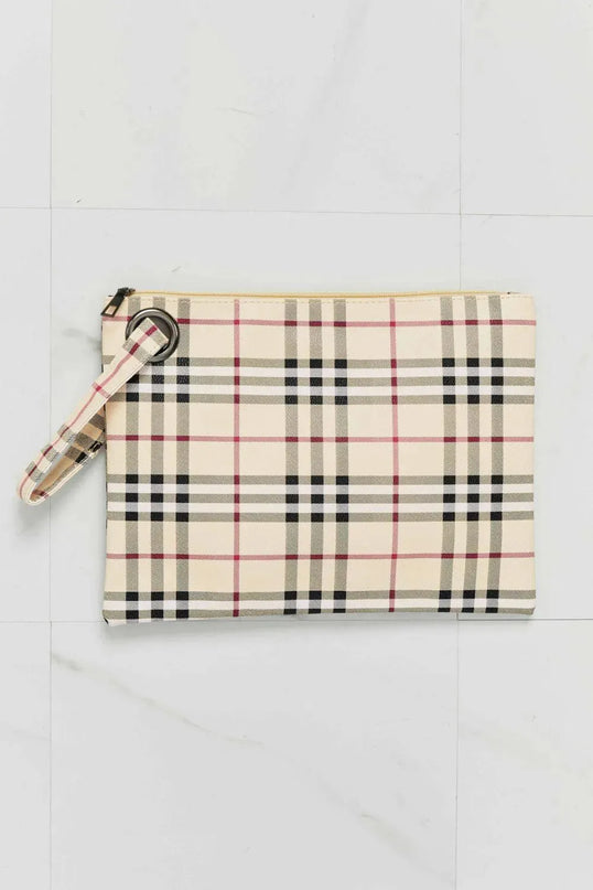 Carry Your Love Plaid Wristlet