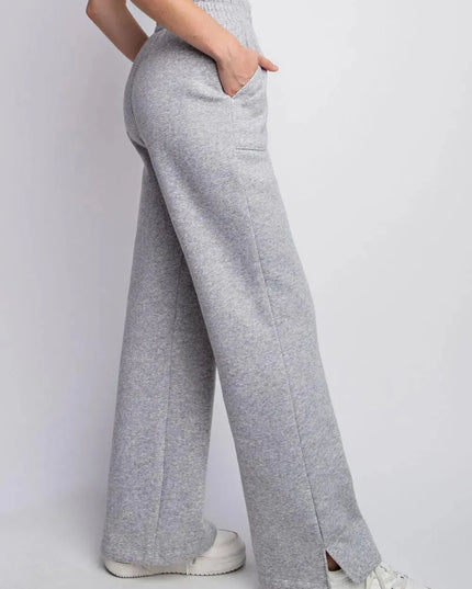 Chic Drawstring Straight Leg Slit Sweatpants for All Sizes