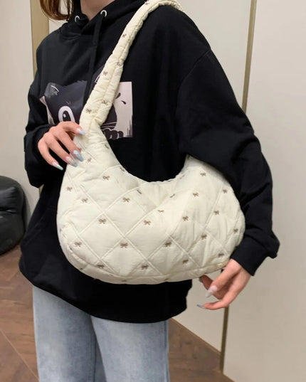 Bow Polyester Shoulder Bag