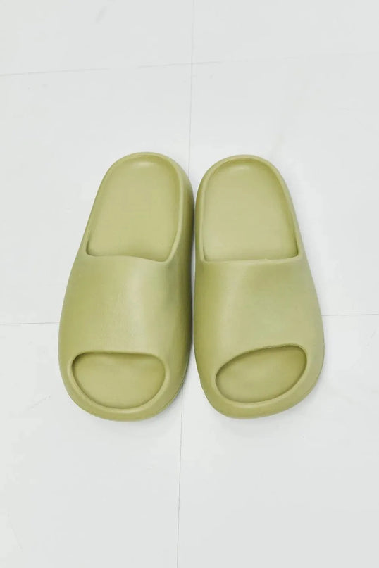 NOOK JOI Cozy Comfort Slides in Green