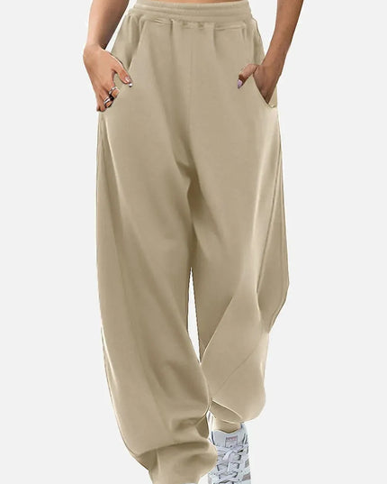 Comfy Pocketed Elastic Waist Lounge Pants