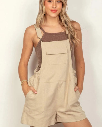 VERY J Adjustable Suspender Overalls with Pockets - ShopEasier