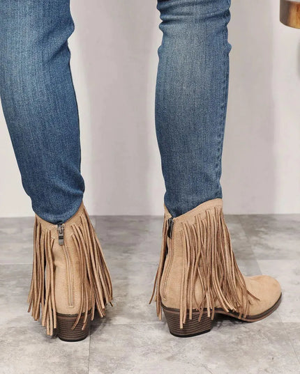 Legend Women's Fringe Cowboy Western Ankle Boots - ShopEasier