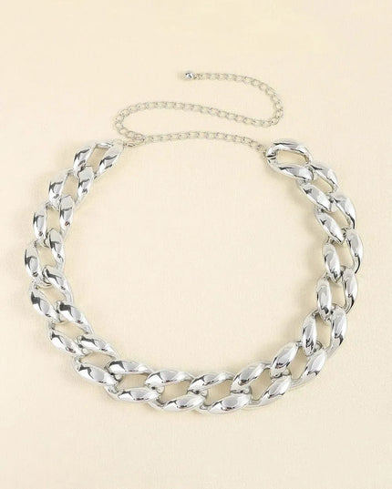 Acrylic 1.2-Inch Wide Curb Chain Belt