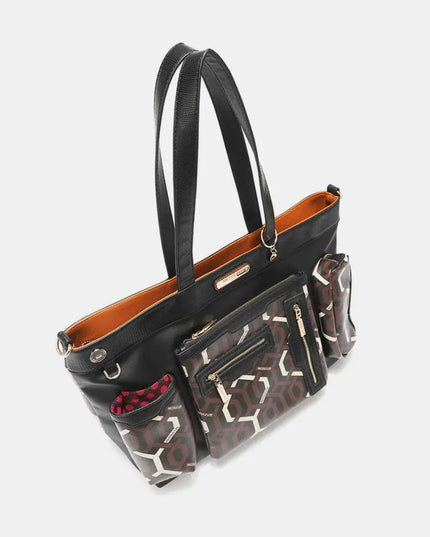 Bolso grande con estampado geométrico de Nicole Lee USA